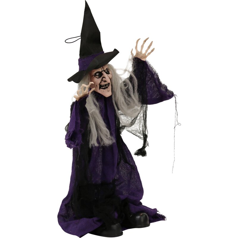 The Holiday Aisle® Animatronic Witch Hazel Figurine | Wayfair