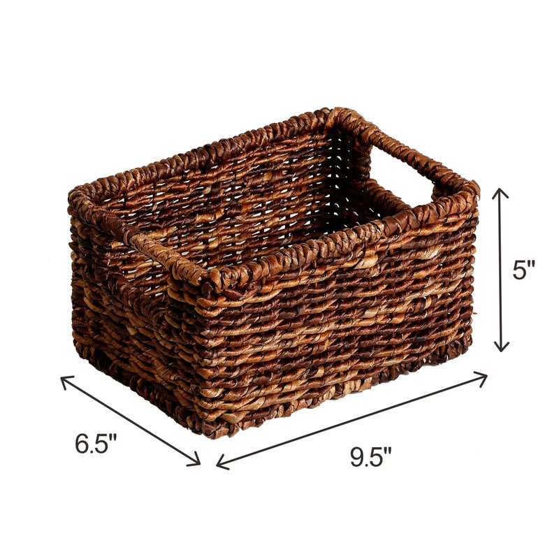 Ensemble de 13 paniers de rangement à feuilles Bacbac, paniers naturels tissés à la main pour garde-manger, salon, bureau, organisation de salle de bain, plusieurs tailles avec paniers sous tablette