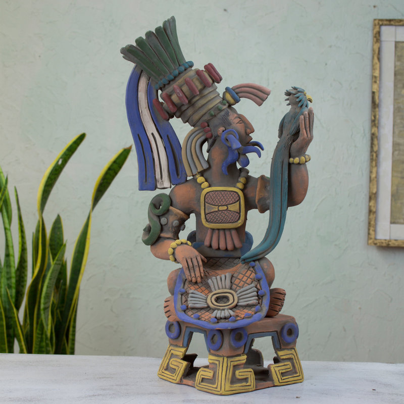 Figurine en céramique Fleitas Warrior and Quetzal