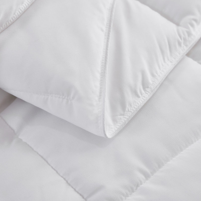 3pc Comforter Set - All Season Reversible Down Alternative Comforter with Two Shams - Breathable, Soft, Fluffy, White