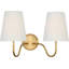 Lyndsie 11" Double Sconce with Linen Shades-1766116749
