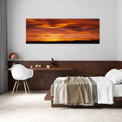 Ciel au coucher du soleil, parc Daniels, Denver, Colorado, États-Unis, art mural romantique abstrait contemporain