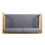 Bois élégant avec housse de coussin