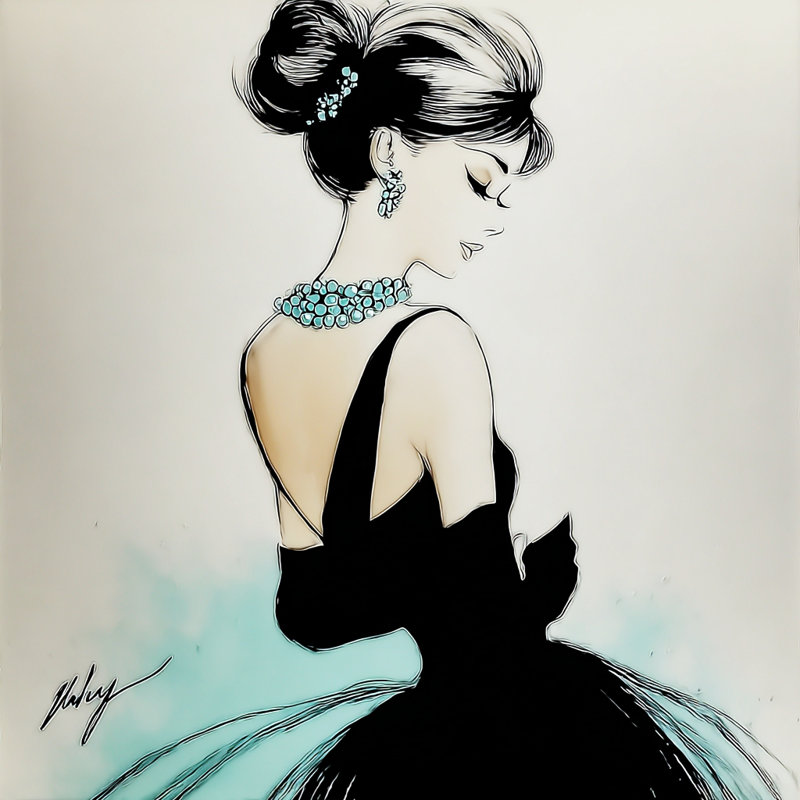 «Elegant Grace», art mural sur toile tendue