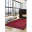 Tapis unique en laine noué à la main 6 pi 7 po x 9 pi 10 po nouvel âge Het en brun / rouge foncé / rouge
