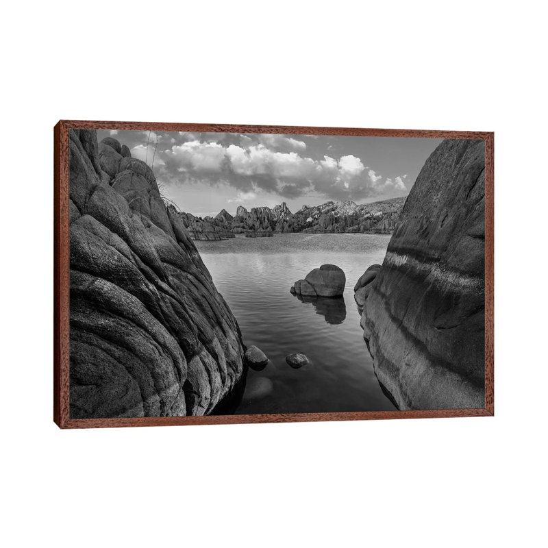 Lakeshore, Watson Lake, Arizona 1 Piece Wall Art on Canvas, 66.04 cm H x 45.72 cm W, Classic Wood Floater Framed