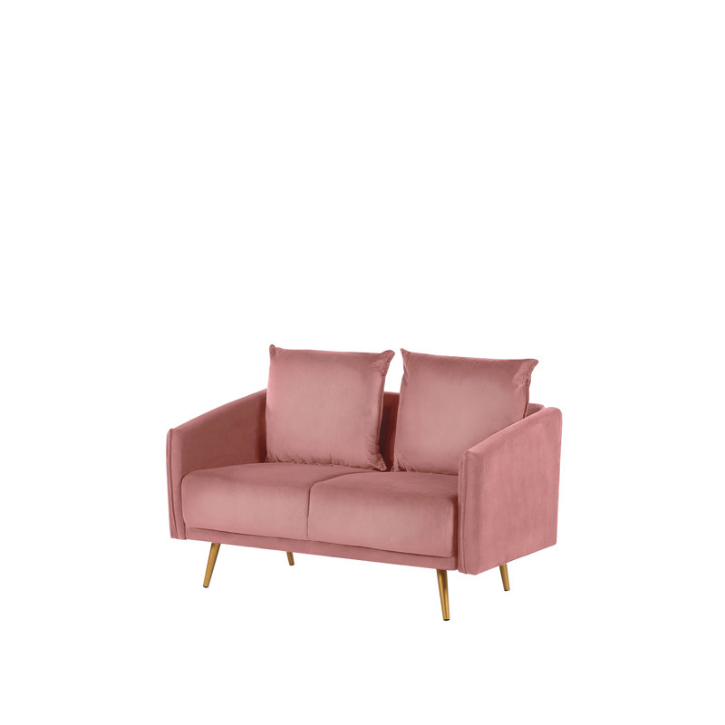 Lillie 2 Seater Velvet Sofa, Pink