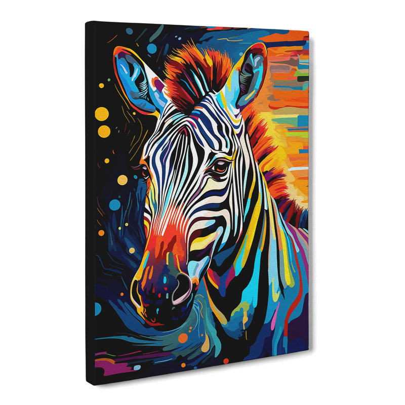 Zebra Futurism - Wrapped Canvas, 50cm H x 35cm W x 3cm D