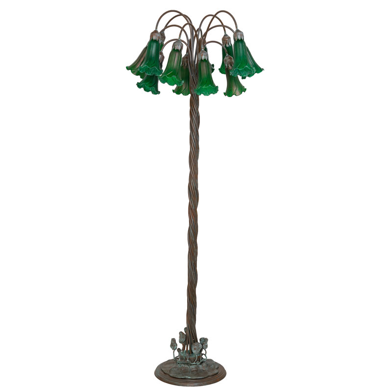 Lampe sur pied l 61 po Tiffany Pond, Vert