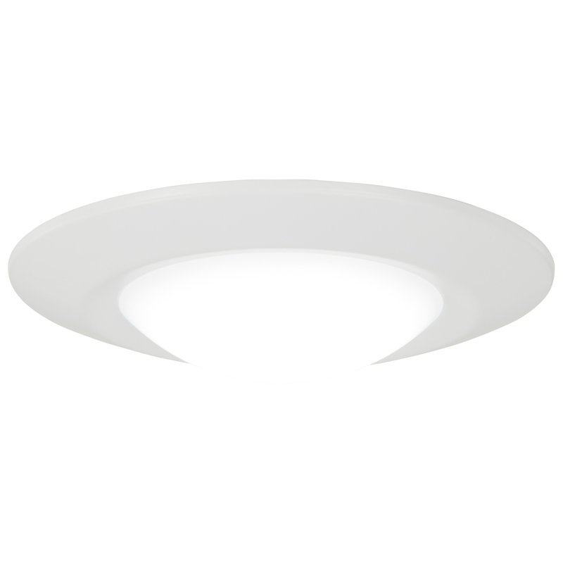 Plafonnier encastré 1 lumière 7,5 po Zelman, Blanc