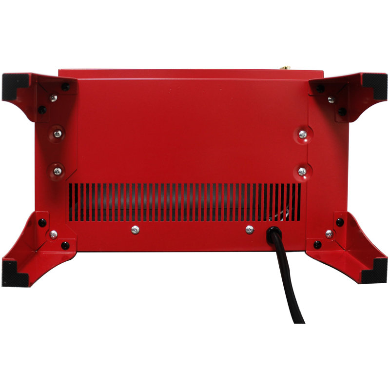 Foyer électrique autoportant de 18 pouces en rouge avec flamme 3D, double protection, chaleur 1400W / 700W, 5000 's, 50000 heures de DEL, conception panoramique, base amovible, poêle à commandes simples, finition,