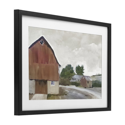 «Grace Farm Barn View», reproduction sous verre encadrée, design par Errico & Slyp