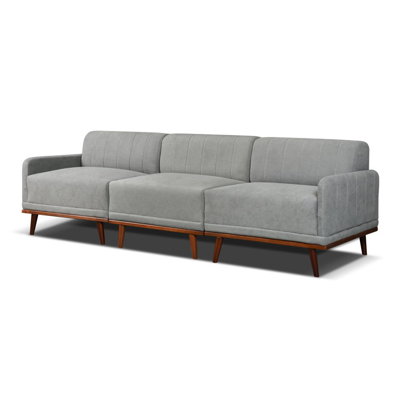 Sirstins Loveseat, Grey Polyester Blend