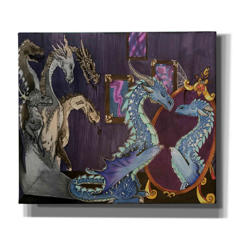 «Dragon in the Mirror» par Avery Multère, impression sur toile tendue, H 26 po x l 34 po x P 1,5 po