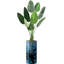 Arbre artificiel signleader avec vase effet lézard bleu et blanc délavé, faux oiseau de paradis pour salon, chambre à coucher, bureau - 4,83 pieds (58 po)-1951236783