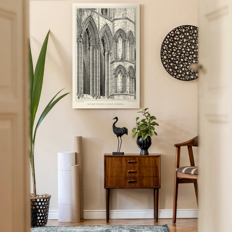 Détail gothique V - reproduction sur toile tendue, H 20 po x l 16 po x P 1 po