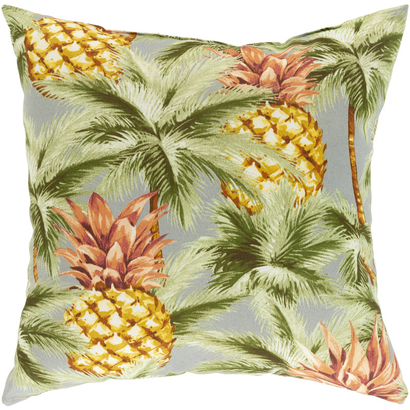 Edick Indoor/Outdoor Throw Pillow Cover, 16" H x 16" W