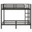 Lit superposé en métal durable pour adultes et adolescents, peu encombrant et peu bruyant, sans sommier tapissier-676886630