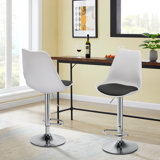 Tabouret de bar pivotant à hauteur réglable avec repose-pieds