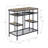 Rustic Oak & Black Finish Kitchen Island