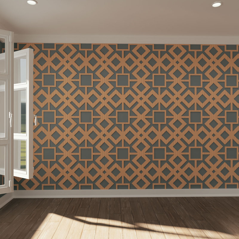 Panneau mural 3D 23,375 "x 23,375", Cerisier