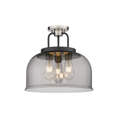 Makenzly Glass Semi Flush Mount