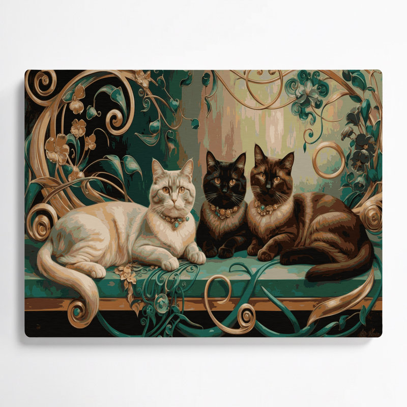 Chats Burmese Brown, art mural en métal, H 20 po x l 30 po