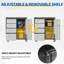 Armoire de rangement 29,5 po avec 4 tiroirs, tablettes réglables et roulettes verrouillables - Organisateur d'outils en acier robuste-141962595