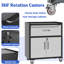 Armoire à outils en métal pour le garage avec roulettes - l 29,01 po x P 16,12 po, H 33,93 po, 1 tiroir, 2 portes verrouillables, armoire de rangement roulante, coffre-fort à portes noires et grises,