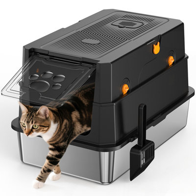 STAINLESS STEEL CAT LITTER BOX