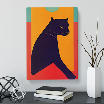 Panther Mid Century - Wrapped Canvas