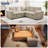 Waldorf 84.6" 5-Seat L-Shaped Sectional Sleeper Sofa With Pull-Out Bed & Storage-129100774