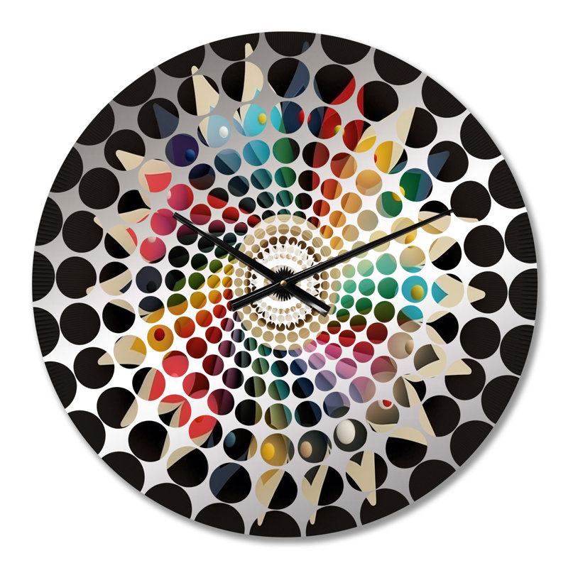 Hadee - Horloge murale géométrique abstraite, Médium