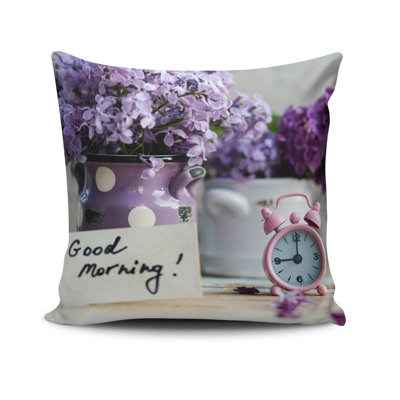 Esaa Decorative Cushion Cover, 17 x 17 Inches, 50% Cotton / 50% Polyester | Machine Washable at 104°F, Ironable, Concealed Zip Closure | Perfect for Living Room, Bedroom, and Stylish Home Décor