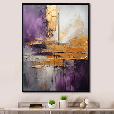 Gold Purple Abstract Fractal III - Fractals Wall Art