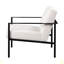 Fauteuil d'appoint en métal blanc Millie