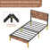 Alicia Platform Bed Frame with Wood Headboard and Footboard No Box Spring Needed