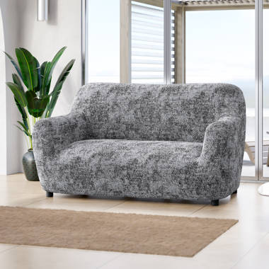 Stretch Chaise Lounge Slipcover - Durable & Stylish - Microfibra Printed Collection PAULATO by GA.I.CO. Upholstery Color: Marmo Griege