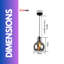 23CM H Modern Glass Ceiling Light Pendant Shade