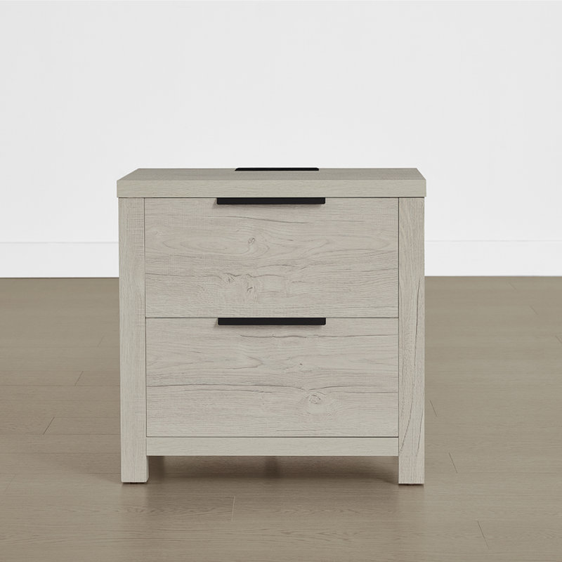 Table de chevet de style campagnard, Gris clair