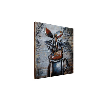 Handmade Traditional Sport Wall Decor on Metal