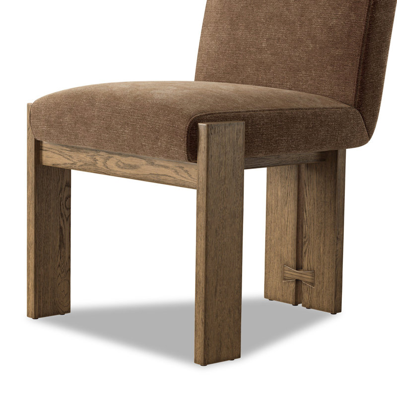 Roxy Upholstered Dining Chair, Brushed Ebony Oak, Gibson Black