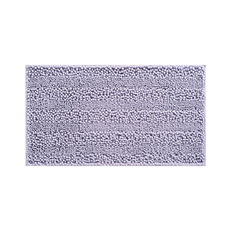 Aqua Chenille Non-Slip Polyester Bath Mat 17" x 24"