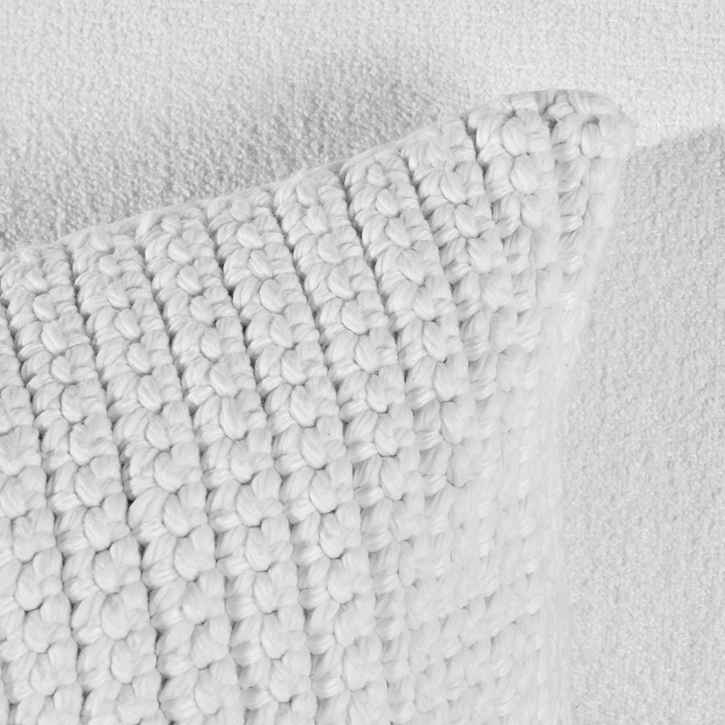 Coussin d'extérieur Prism Performance, H 14 po x l 26 po, Blanc, Forme rectangulaire