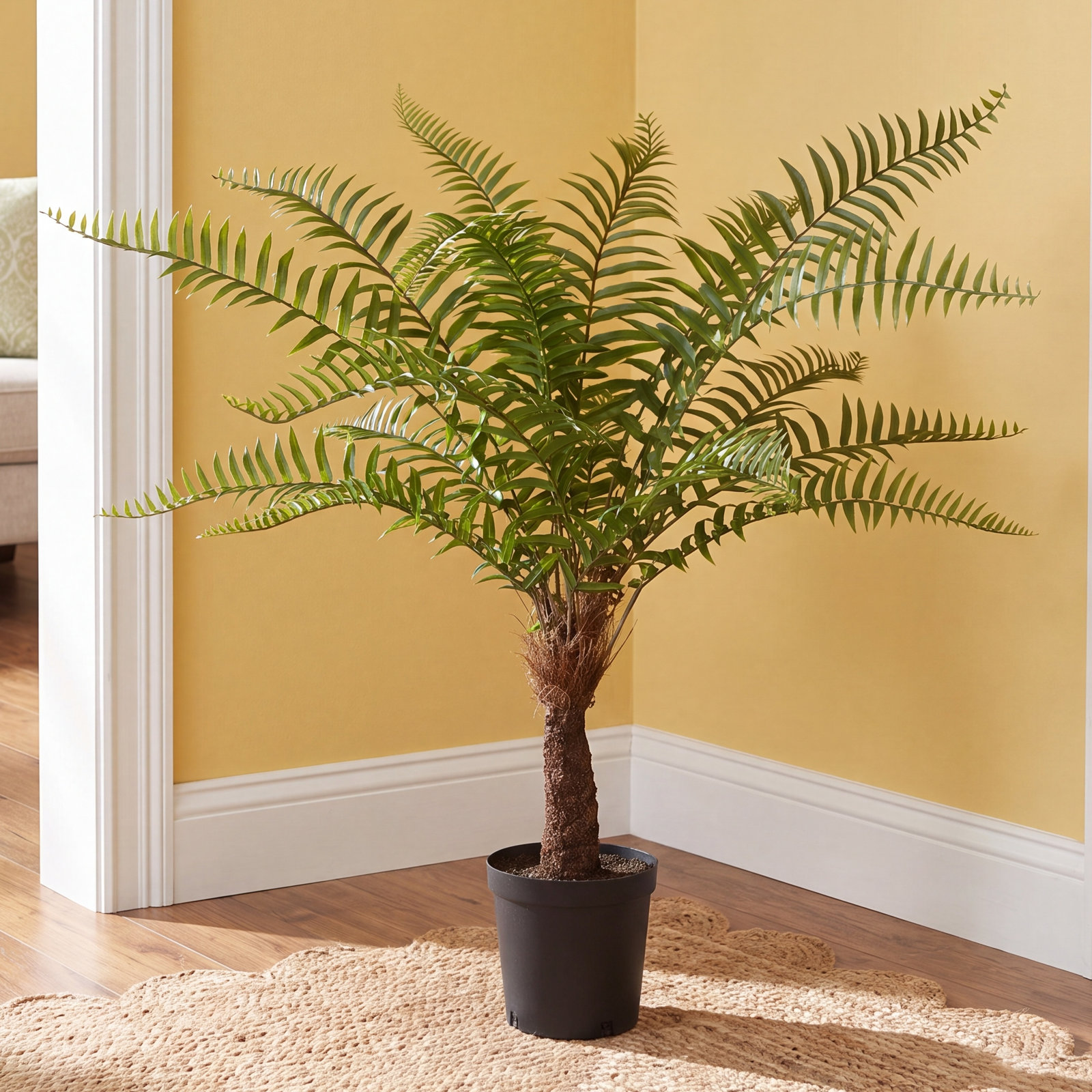 Faux Fern Tree in Pot, 4'
