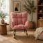 Fauteuil berçant et oscillant capitonné en tissu Teddy-48907448-48907451