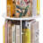 Jadeyn Rotating Bookshelf 4 Tier 360° Revolving Floor Standing Bookcase Corner Organizer Display-210833822