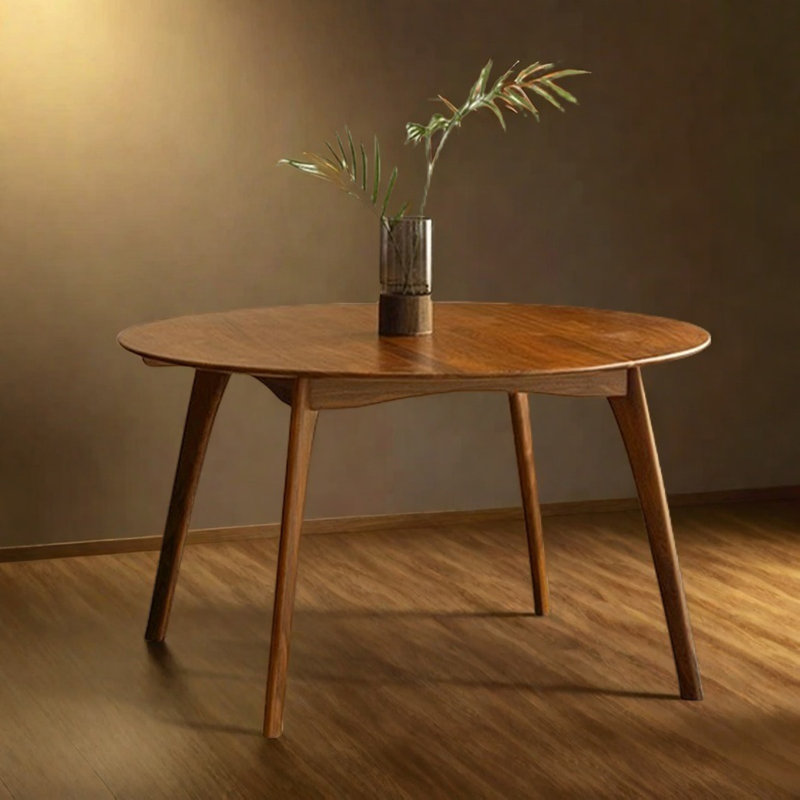 Table de salle à manger de luxe en bois massif, H 29,52 po x L 47,24 po x l 47,24 po