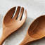 Ensemble de cuillères de cuisine en teck 6 pièces: poignée confortable, batterie de cuisine antiadhésive, cadeau de cuisine pratique pour les hommes et les femmes