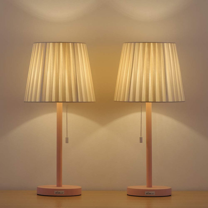 Ensemble de lampes de table 20 ", Rose, Beige